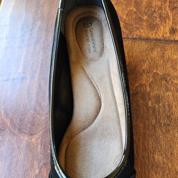 Giani Bernini Eaton Black Suede Slip On Wedge Heels - Size 6.5 - Picture 14 of 16